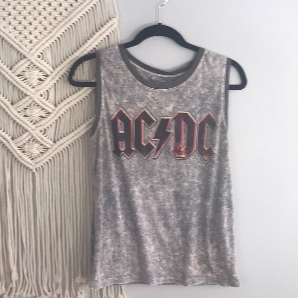 Vintage style Acid wash AC/DC Tank M